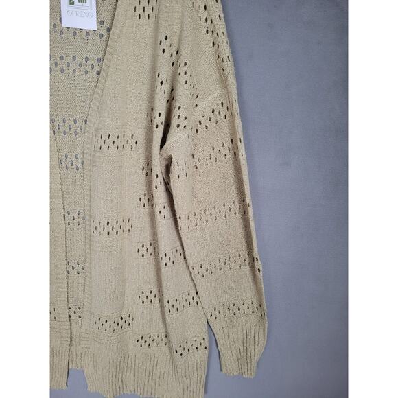 Womens Long Sleeve Cardigan Knit Crochet Shawl Lightweight Cardigan Medium - Picture 5 of 7